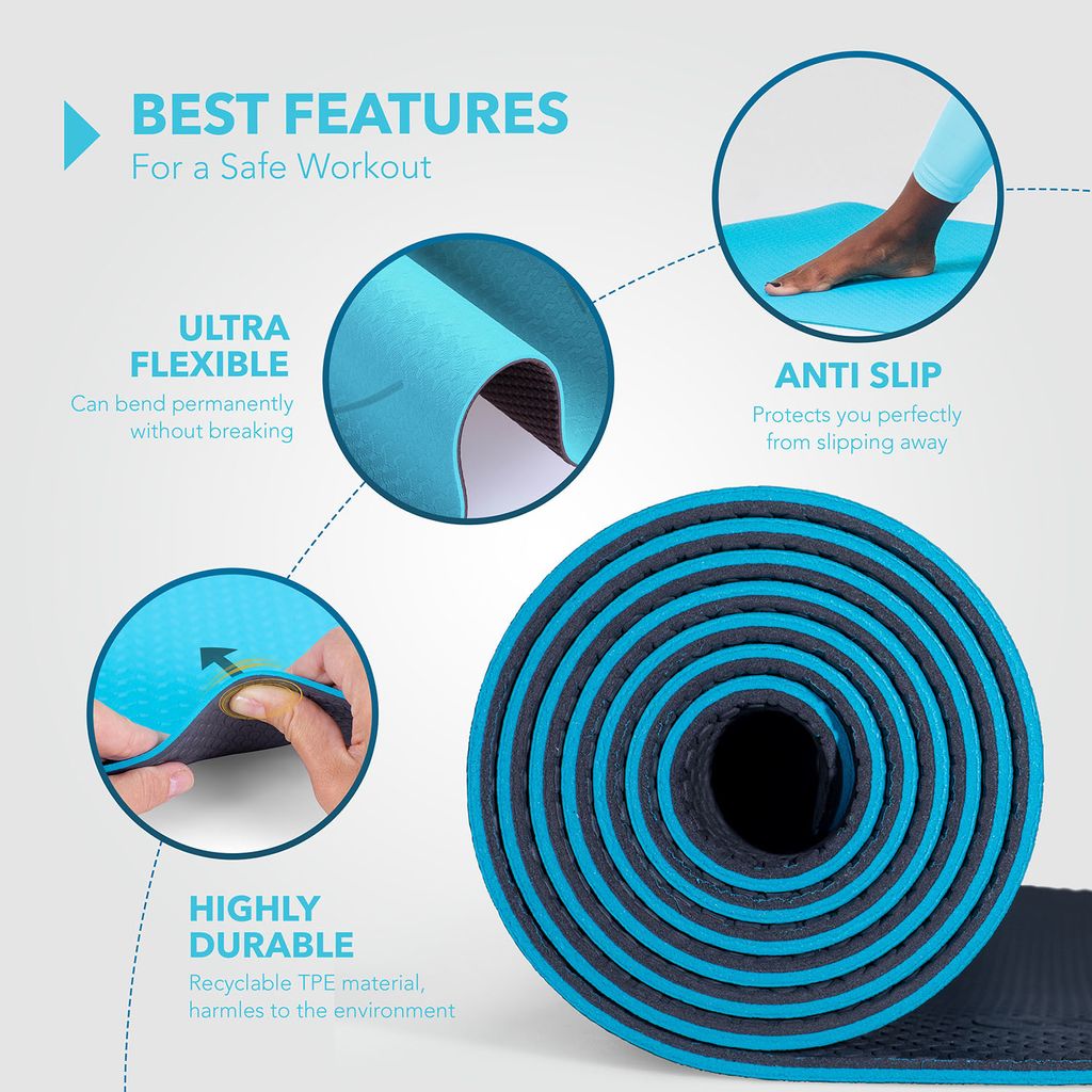 RE:SPORT Yogamatte Hellblau Fitnessmatte | Kaufland.de