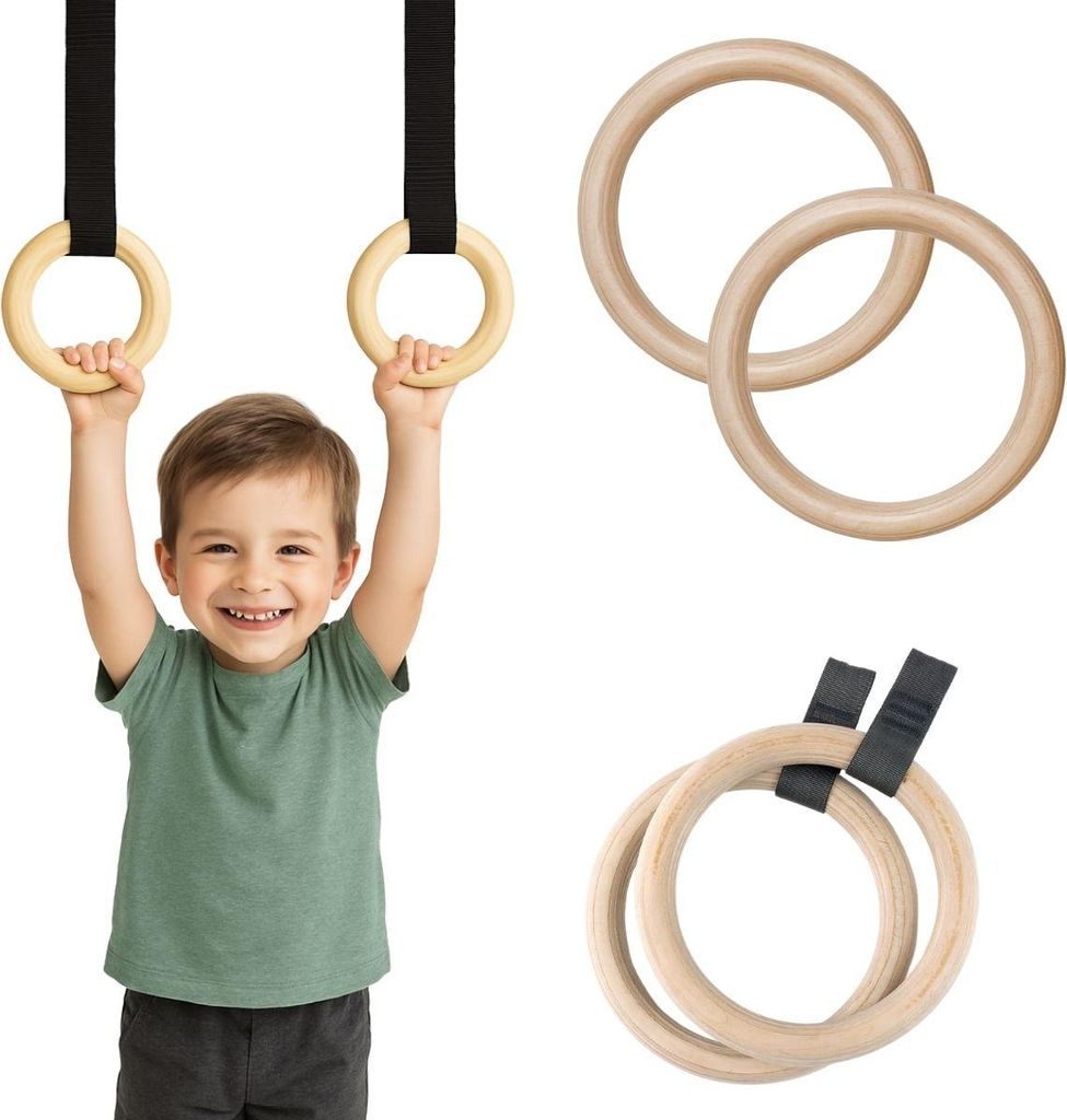 tiguar alfa Gymnastikringe Ergänzung für Schlingentraining und Aerial-Fitness | Hochwertige Ringe aus stabilem Material, ideal für Klimmzüge, ...