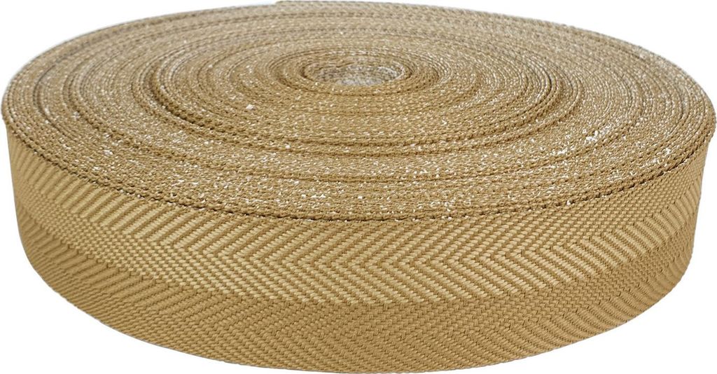 Teppicheinfassband 40mm Breite x Laufmeter - Gold – Beige – Produktbild 