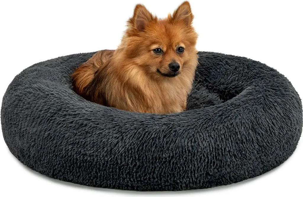 Cuccia Cane Morbida lionto 60 cm - Letto Rotondo Lavabile Grigio
