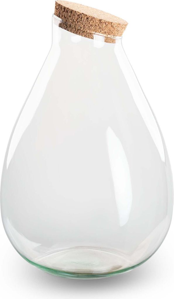 Terrarium Flasche ‘Drop XL’ mit Korken - Geschlossenes Produktbild 