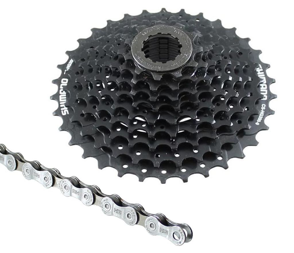 Fahrrad Verschleißset Shimano HG200 Kassette 9 fach Kette Produktbild 