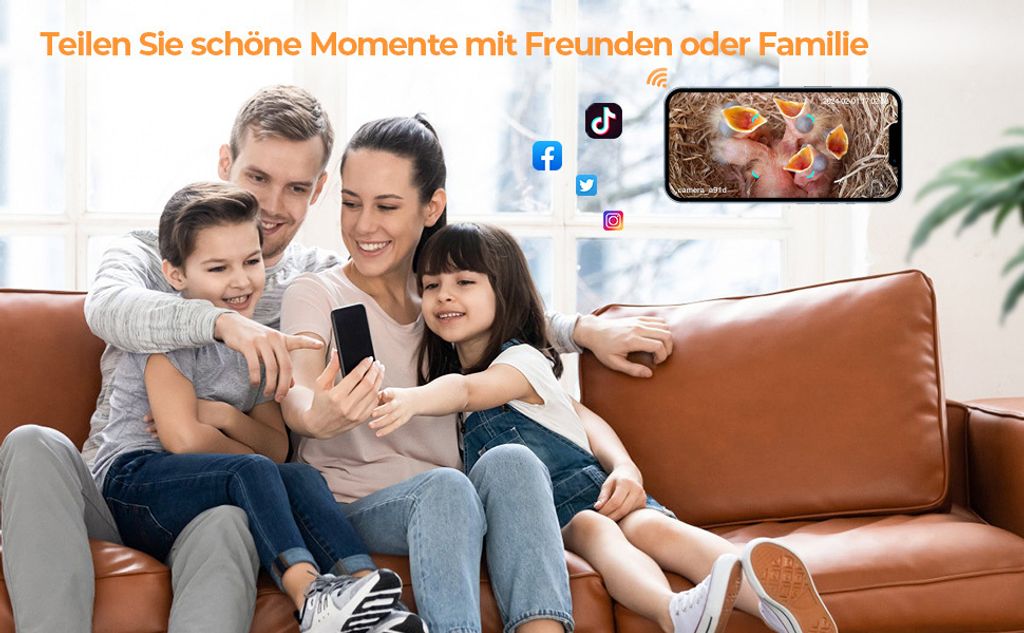 RAINBEAN Bird House mit Camera, 4 Millionen Pixel Produktbild 3