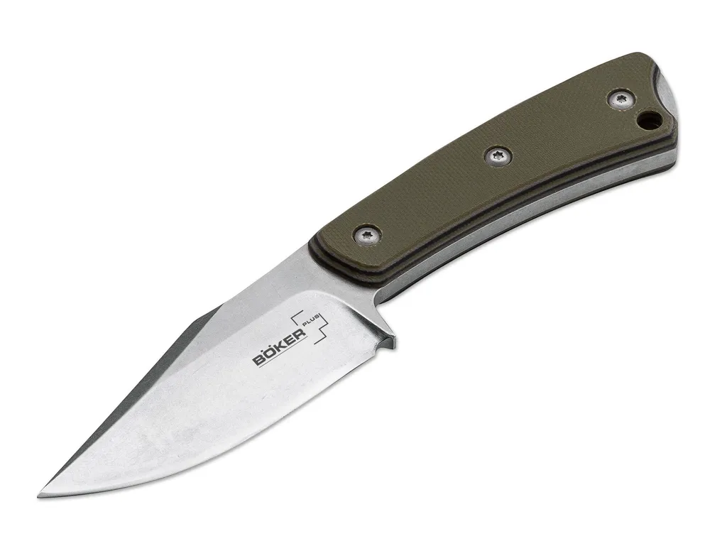 Couteau de survie discret Böker Plus Piranha G10 pour le bushcraft