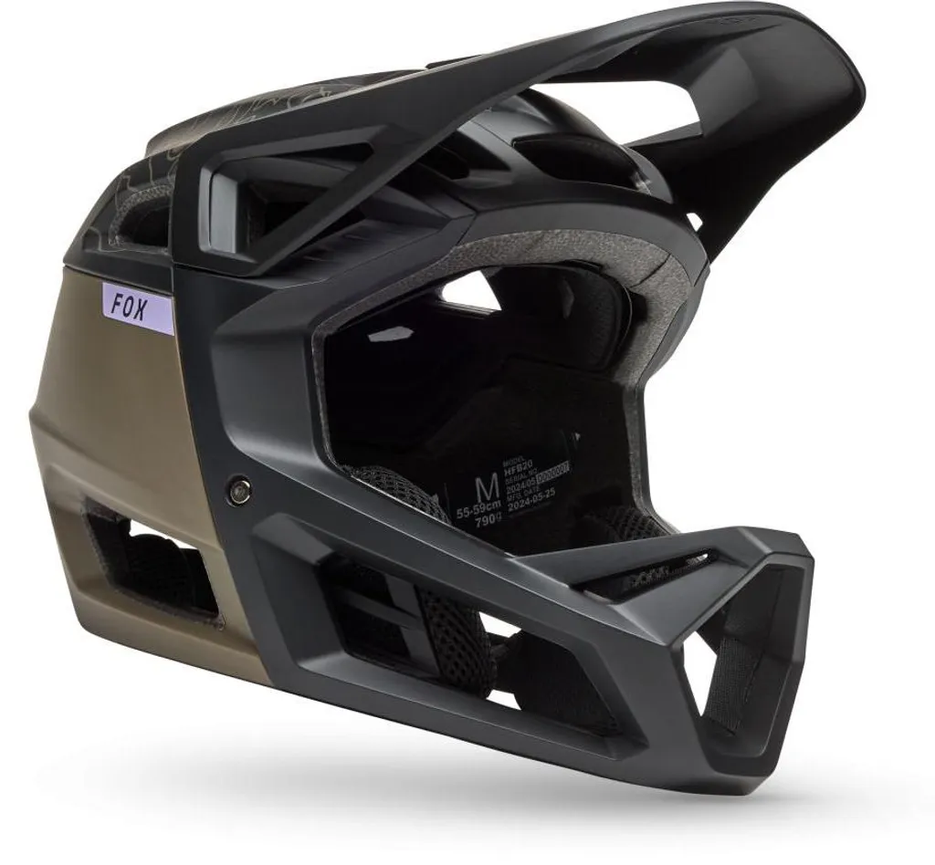 Casque VTT Intégral Fox Proframe Frequency Vert pour Descente et Enduro