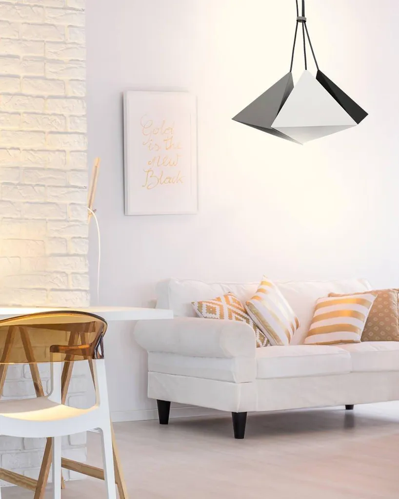 Lustre Suspension Grise Rosello : Plafonnier Moderne en Métal pour Cuisine