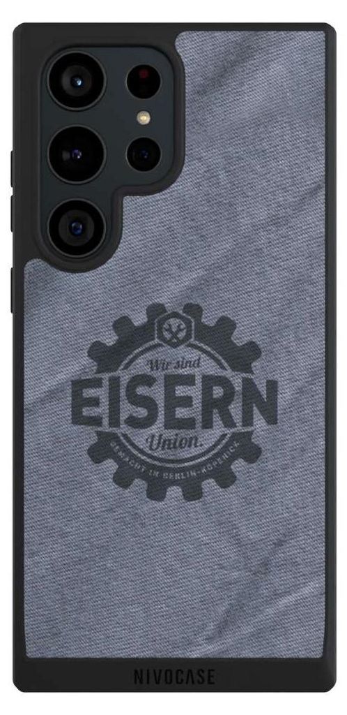 NIVOCASE Handyhülle für Samsung Galaxy S23 Ultra Hülle NIVOpure Case Schwarz 1. FC Union Berlin FCU Offizielles Lizenzprodukt