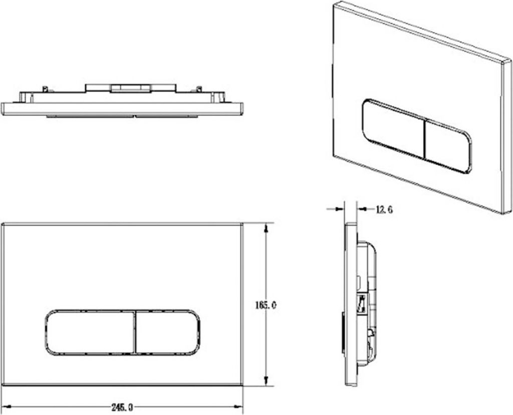 Drückerplatte Weiß Matt Kompatibel zu Geberit Duofix Sigma / DELTA 2 Mengenspülung