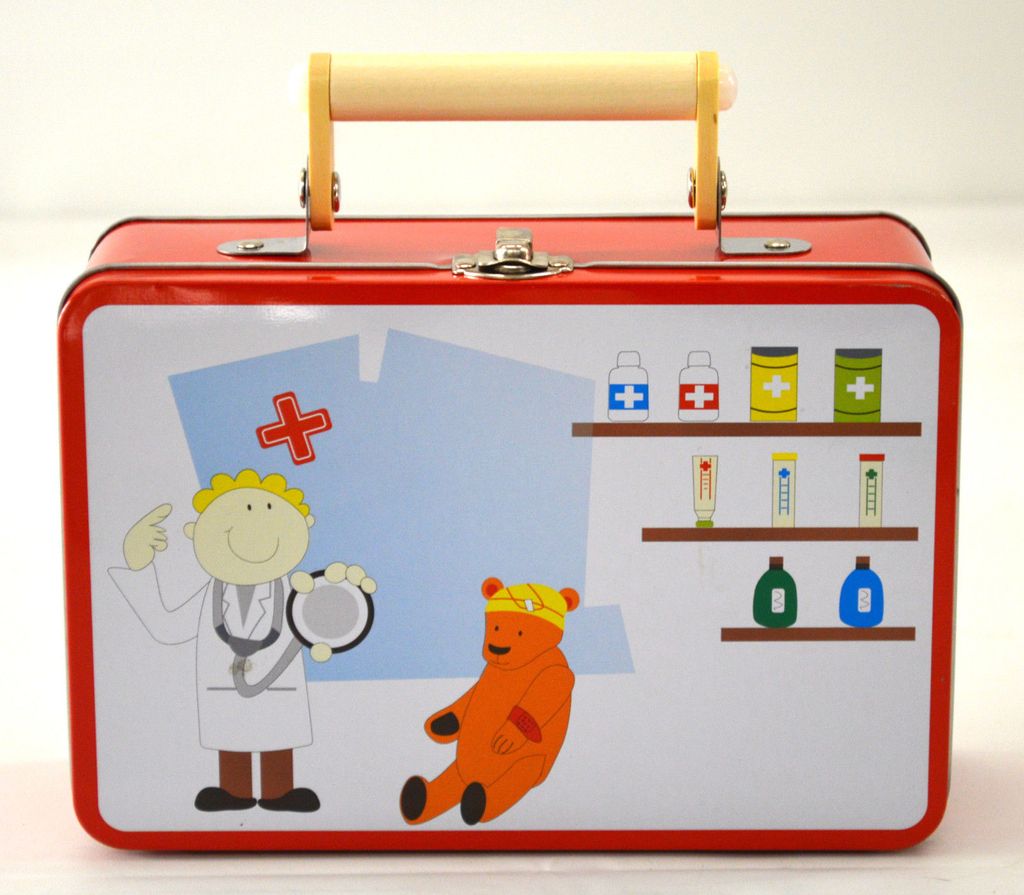 Ulysse 22083 Arztkoffer Kinderarztkoffer Holz/Blech 14tlg. Produktbild 