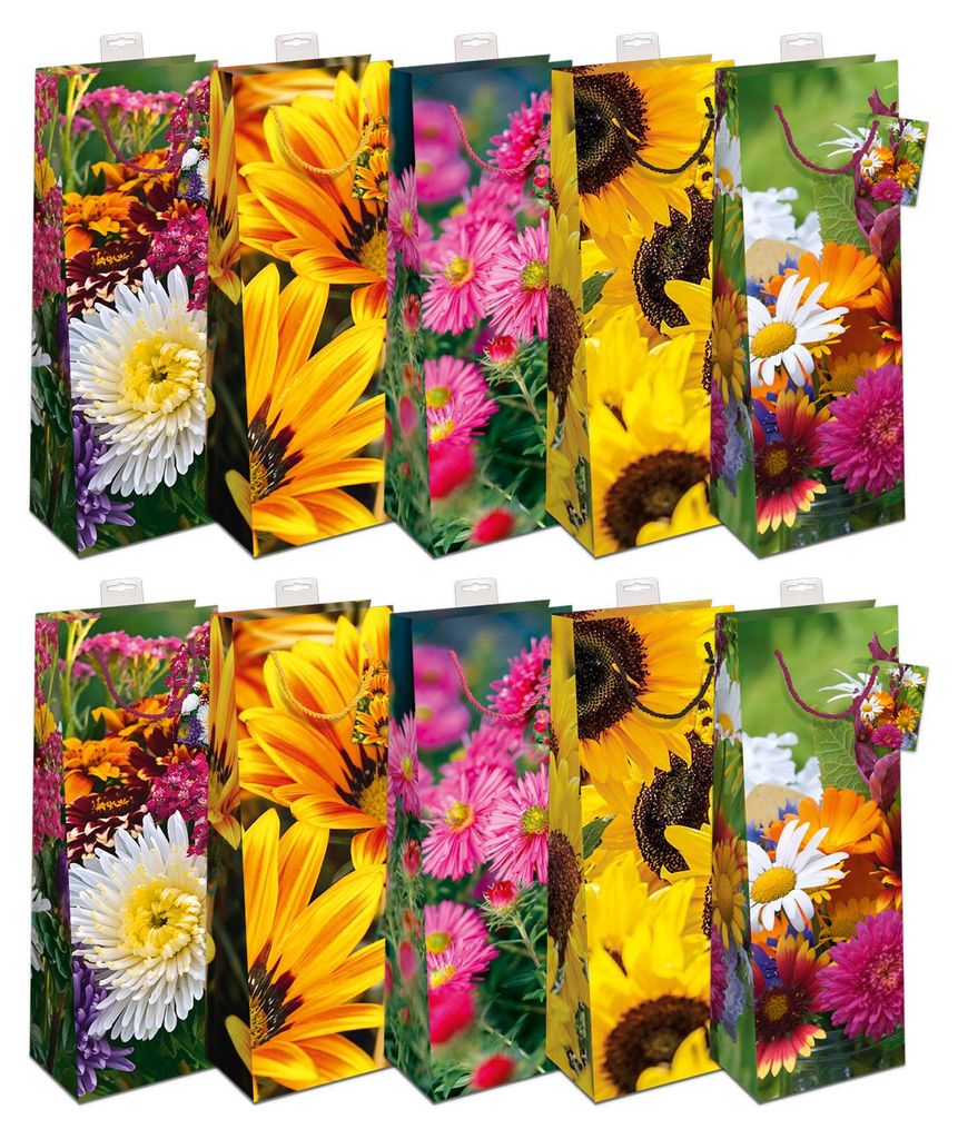Geschenktaschen für Flaschen 10 Stück Flaschentüten edle Produktbild 
