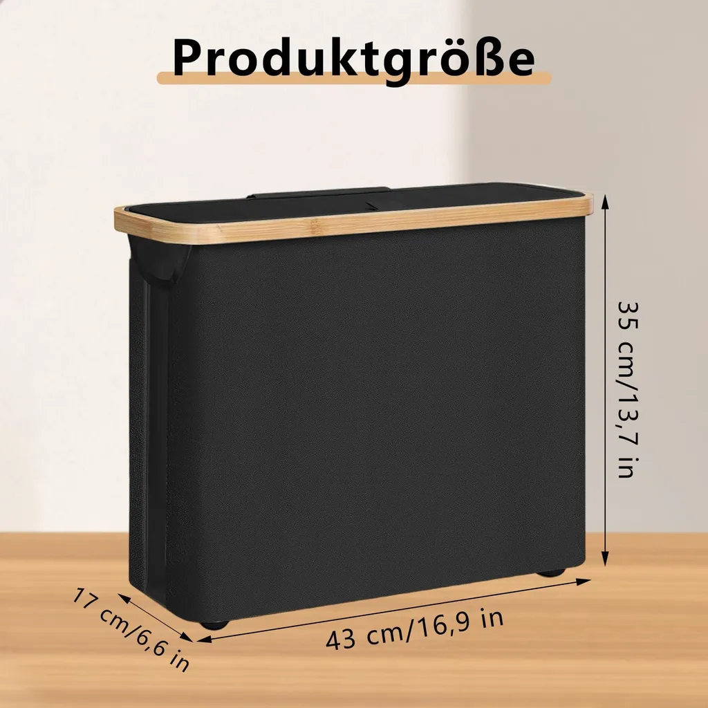 Meuble de rangement papier toilette noir, support vertical discret