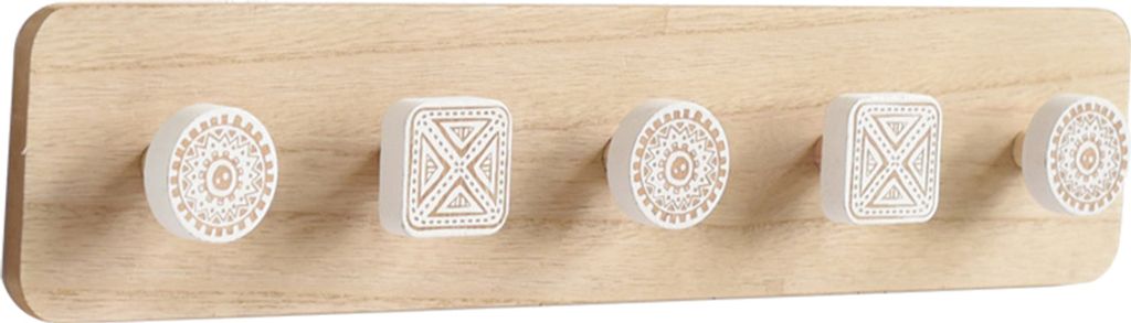 3/4/5 Haken Nordic Style Wandmontage Holzmantel Kleiderbügel Lagern Sie Rack Home Decor Decor-5 Haken