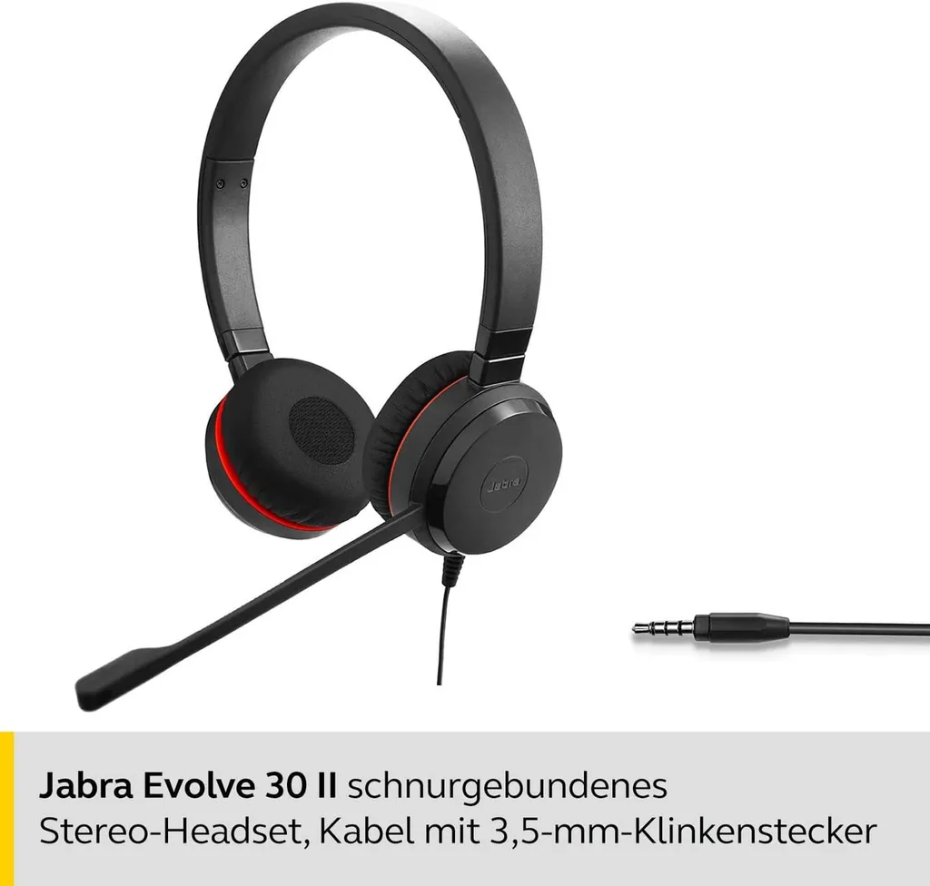 Casque de remplacement Jabra Evolve 30 II pour centre d'appels PC - 6