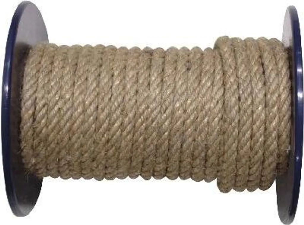 Cordon torsadé 5mm naturel anti-étirement avec âme PP en bobine de 100m