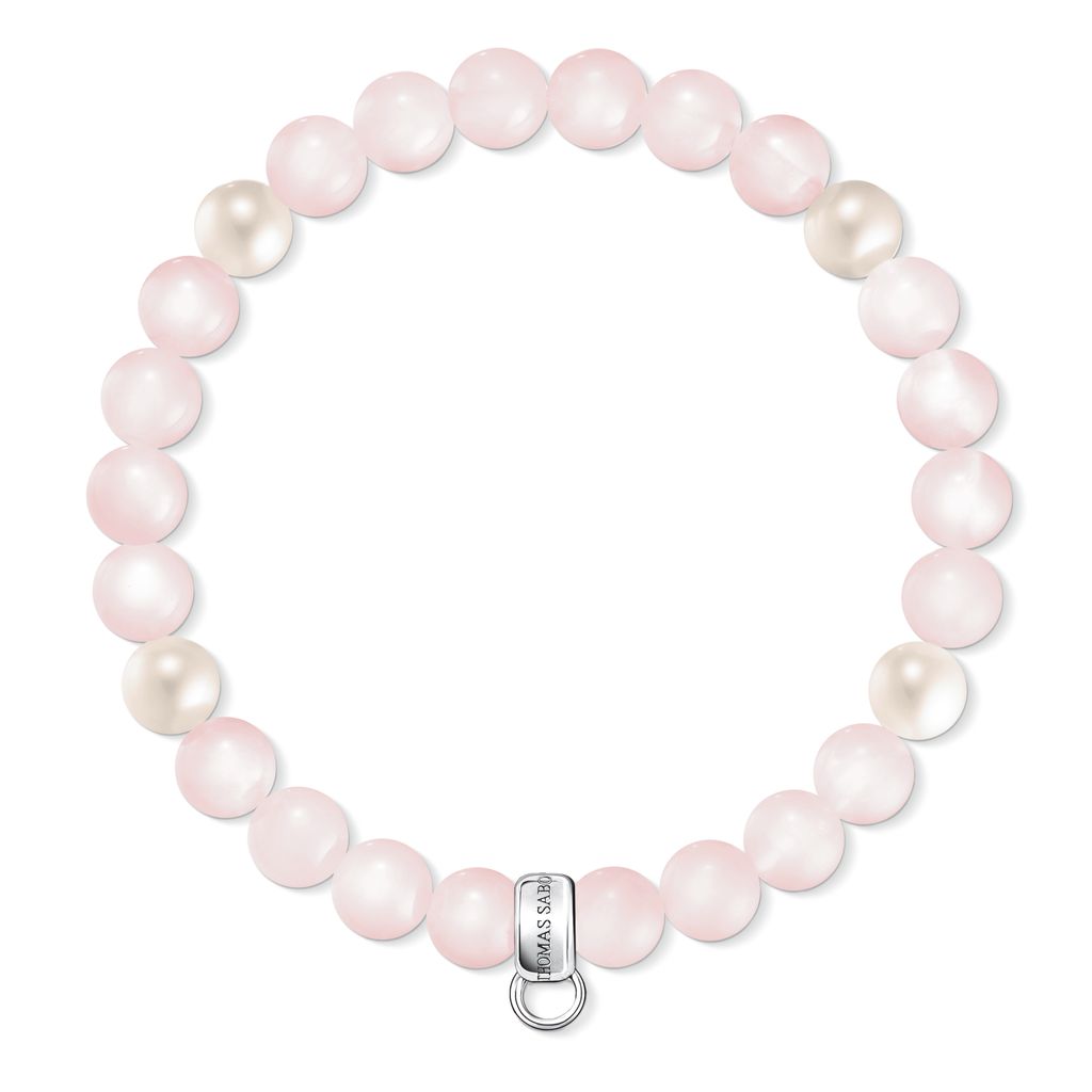 Charm Armband von Thomas Sabo aus Rosenquarz und Perlen Produktbild 