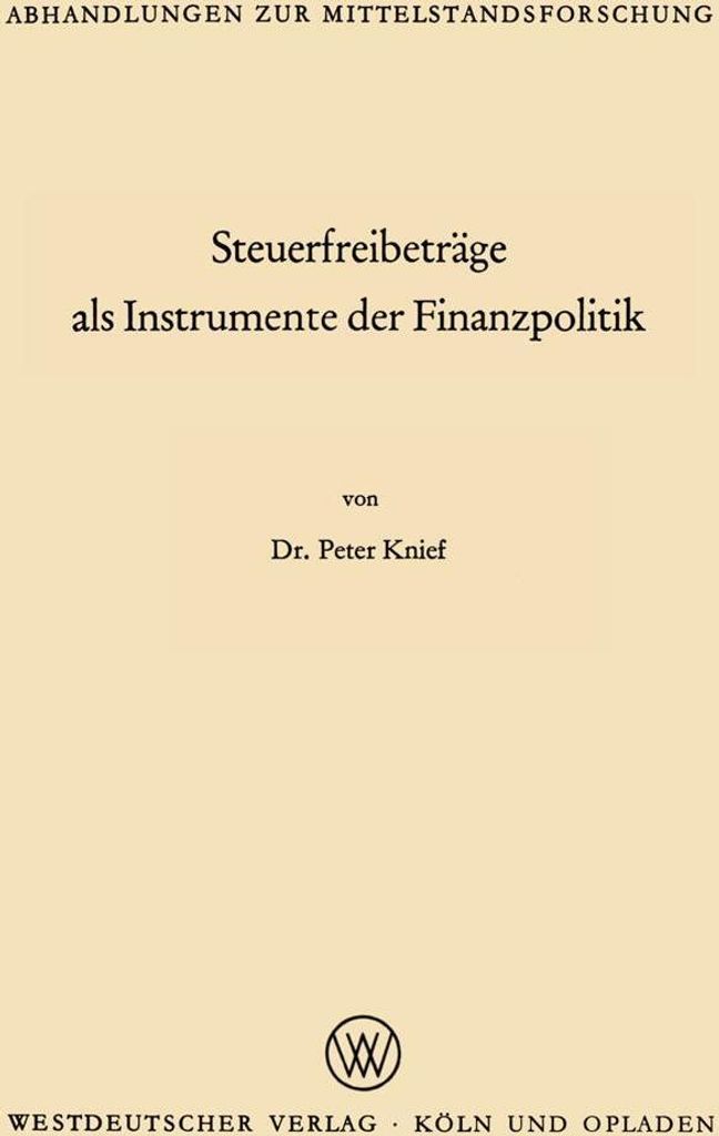 Steuerfreibeträge als Instrumente der Finanzpolitik