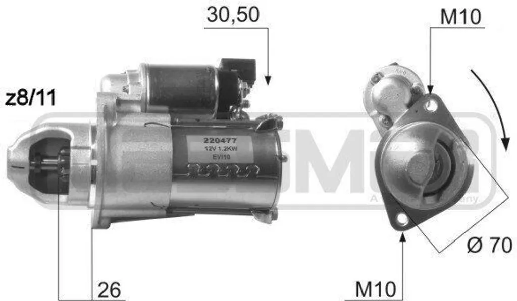 Solution panne de démarrage : Démarreur 12V pour Hyundai Santa Fe et iX35