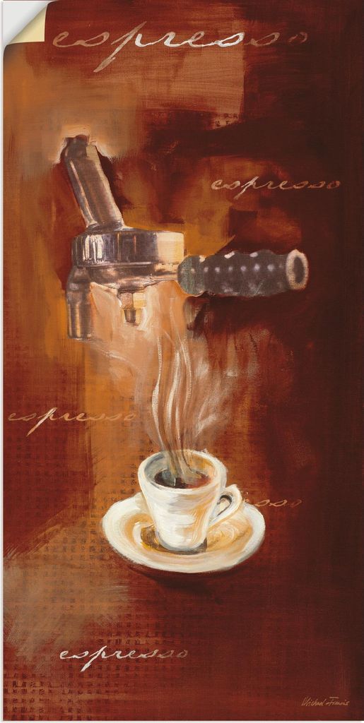ARTland Wandbild, selbstklebend Espresso I Größe: 20x40 cm