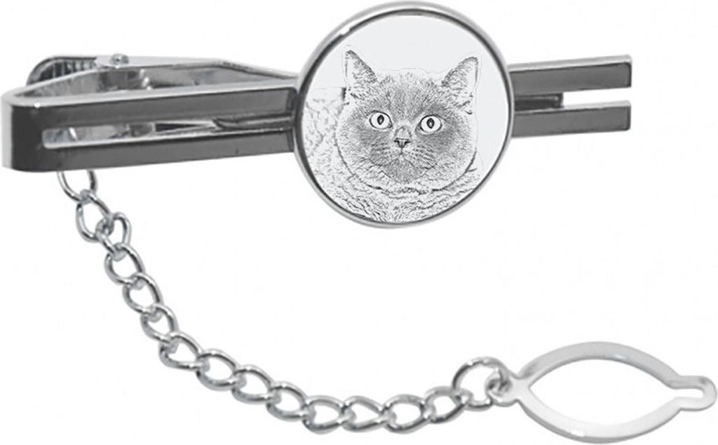 Britisch Kurzhaar - Krawattenklammer mit Katzenmotiv, personalisierter Krawattenclip, einzigartiges Geschenk für Männer von der Marke Art-Dog