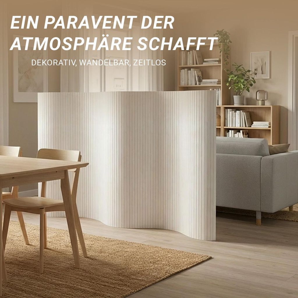 Homestyle4u Paravent Raumteiler 145x250 Bambus Trennwand