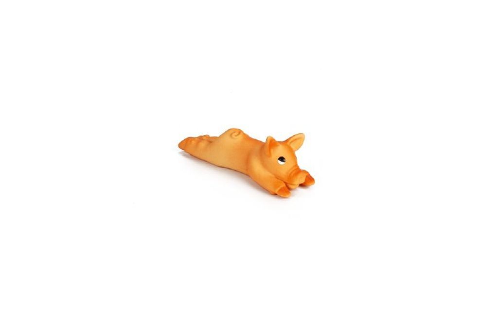 Beeztees Schwein - Hundespielzeug - orange - mini - 12,5x4,5x4,5 cm