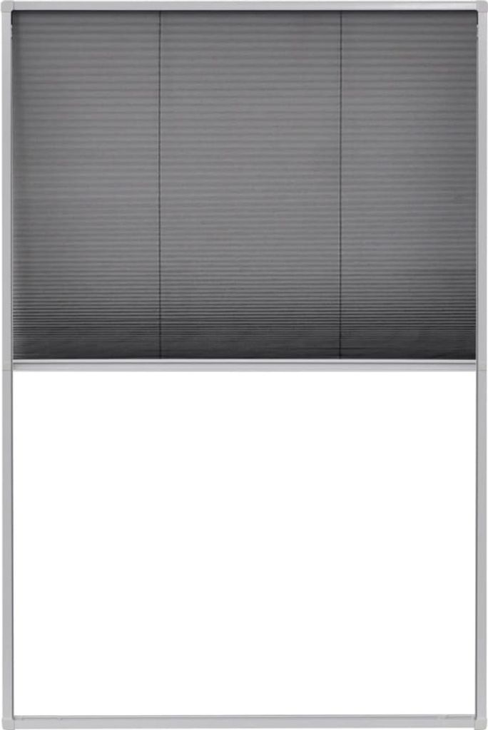Insektenschutz-Plissee für Fenster Aluminium 80 x 120 cm