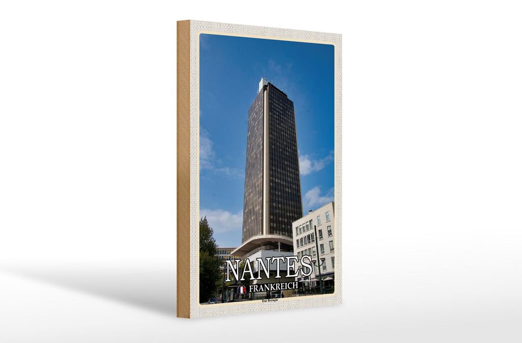 Holzschild Reise 20x30cm Nantes Frankreich Tour Bretagne Produktbild 