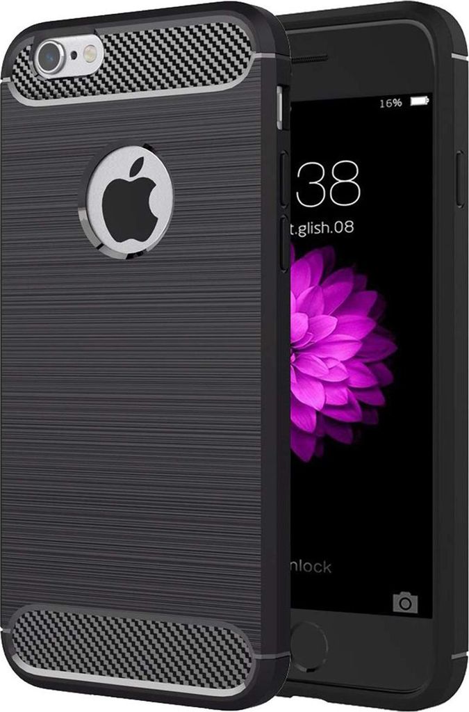 TPU Hülle für Apple iPhone 6 / 6S Handy Schutzhülle Carbon Optik Schutz Case