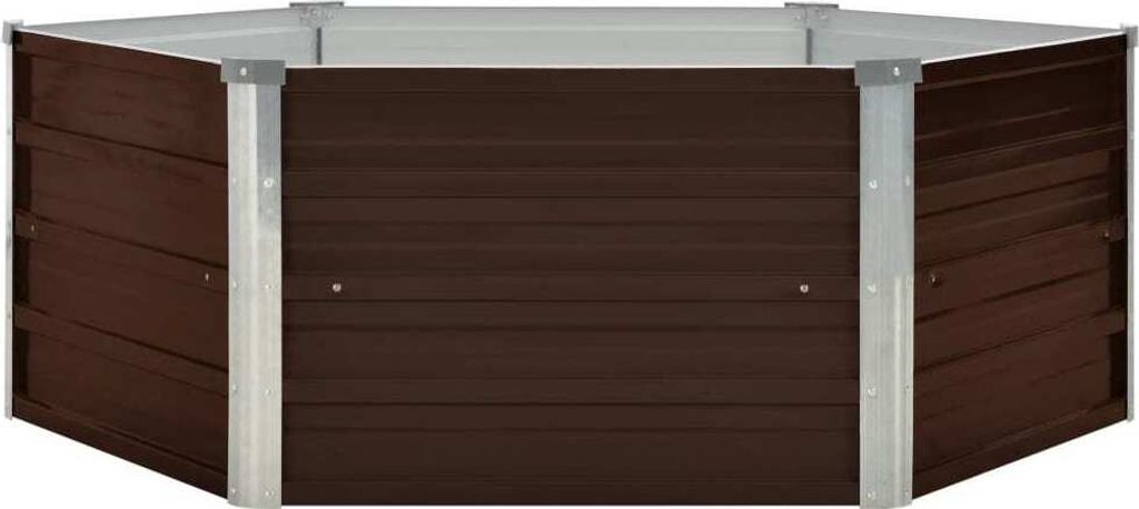 Letto rialzato Marrone 129 x 129 x 46 cm Acciaio zincato Immagine del prodotto 