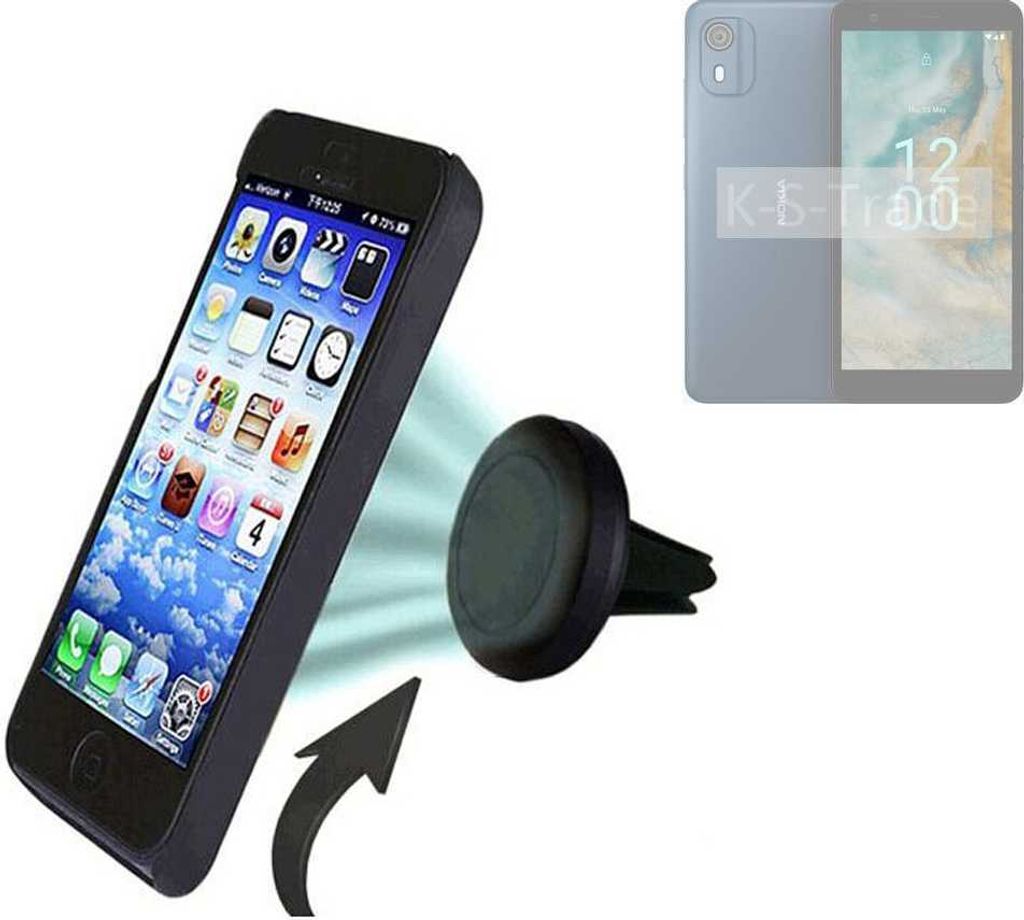 K-S-Trade Kompatibel mit Nokia CO2 Auto Handy Halterung KFZ Produktbild 