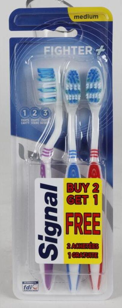 24x 3er Packung Signal Handzahnbürsten Medium Figther+ Produktbild 