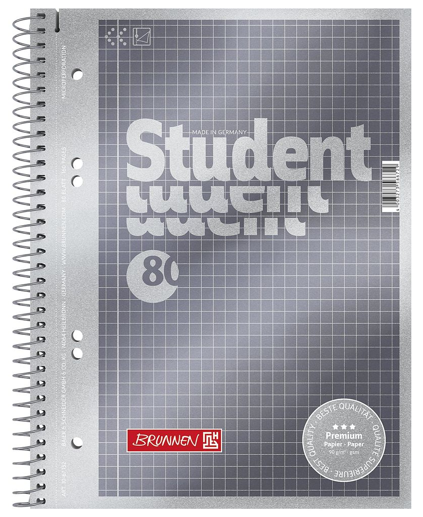 BRUNNEN 1067152 Collegeblock Student Premium A5 5 mm Obrázok produktu 