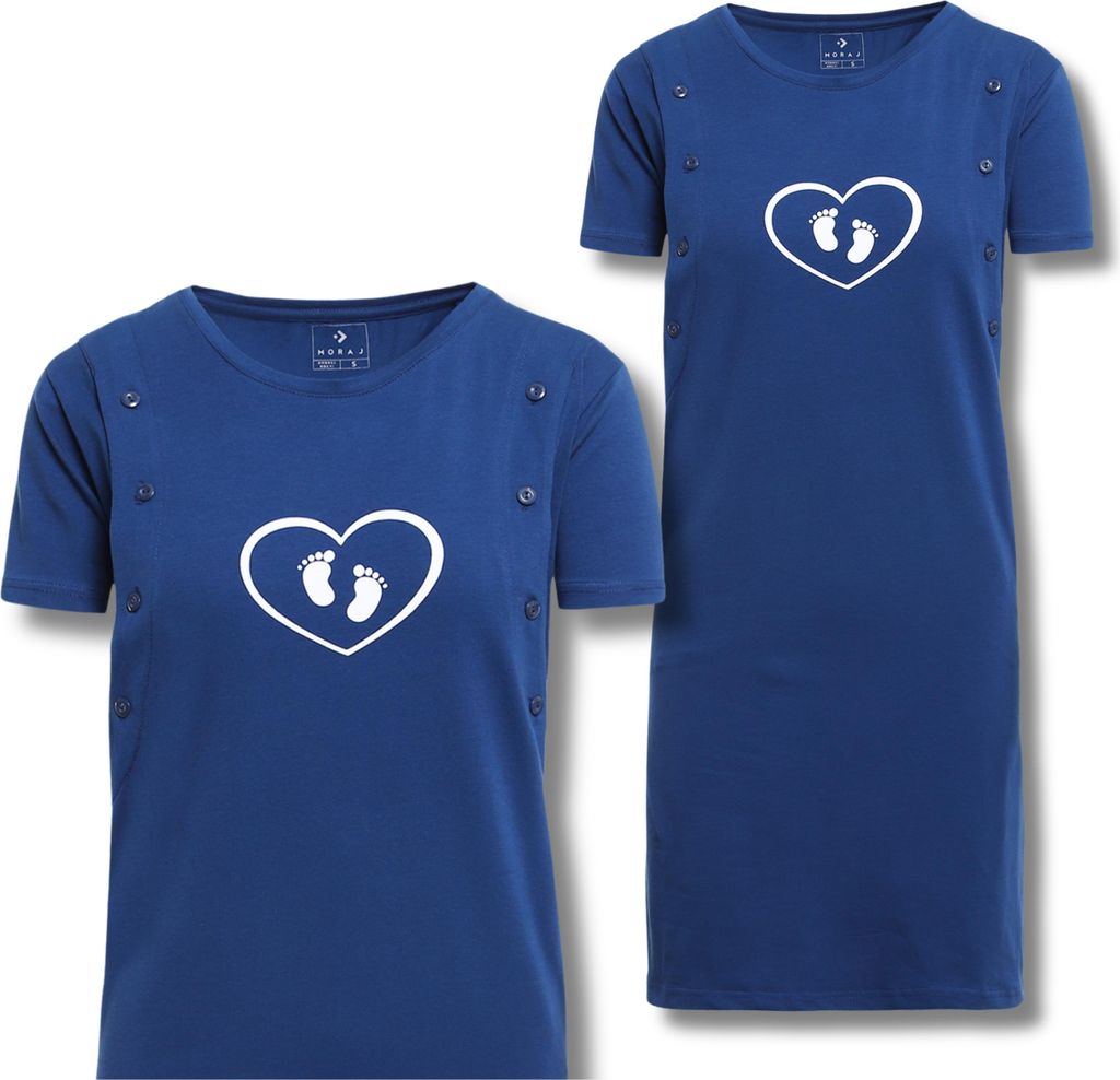 Stillnachthemd Damenpyjama Ungeknöpft Bequem Moraj M