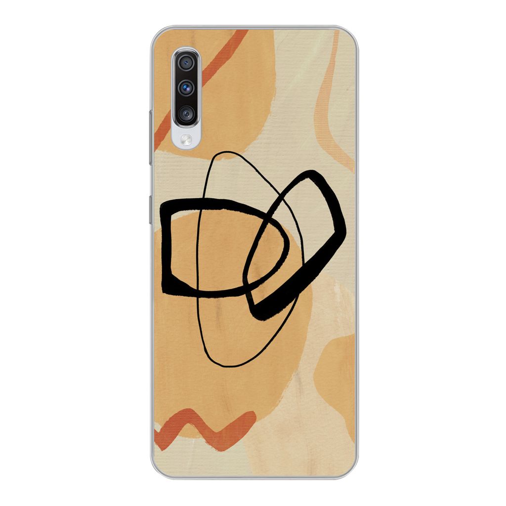 MuchoWow Handyhülle Schutzhülle Hülle für Samsung Galaxy A70 Kunst - Geometrische Formen - Abstrakt Silikon Softcase Handy Hülle - Schutzhaube