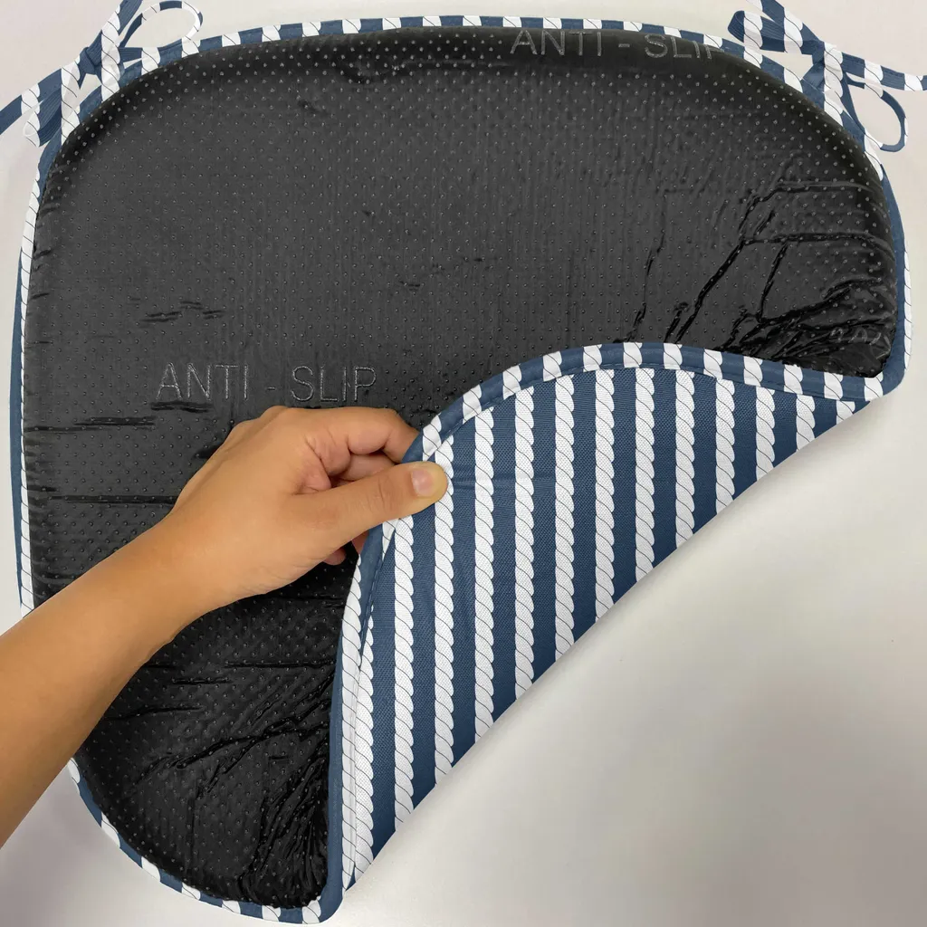Cuscini Sedie 40x40 ABAKUHAUS Strisce Blu e Bianco Pack 12 Pezzi - 2