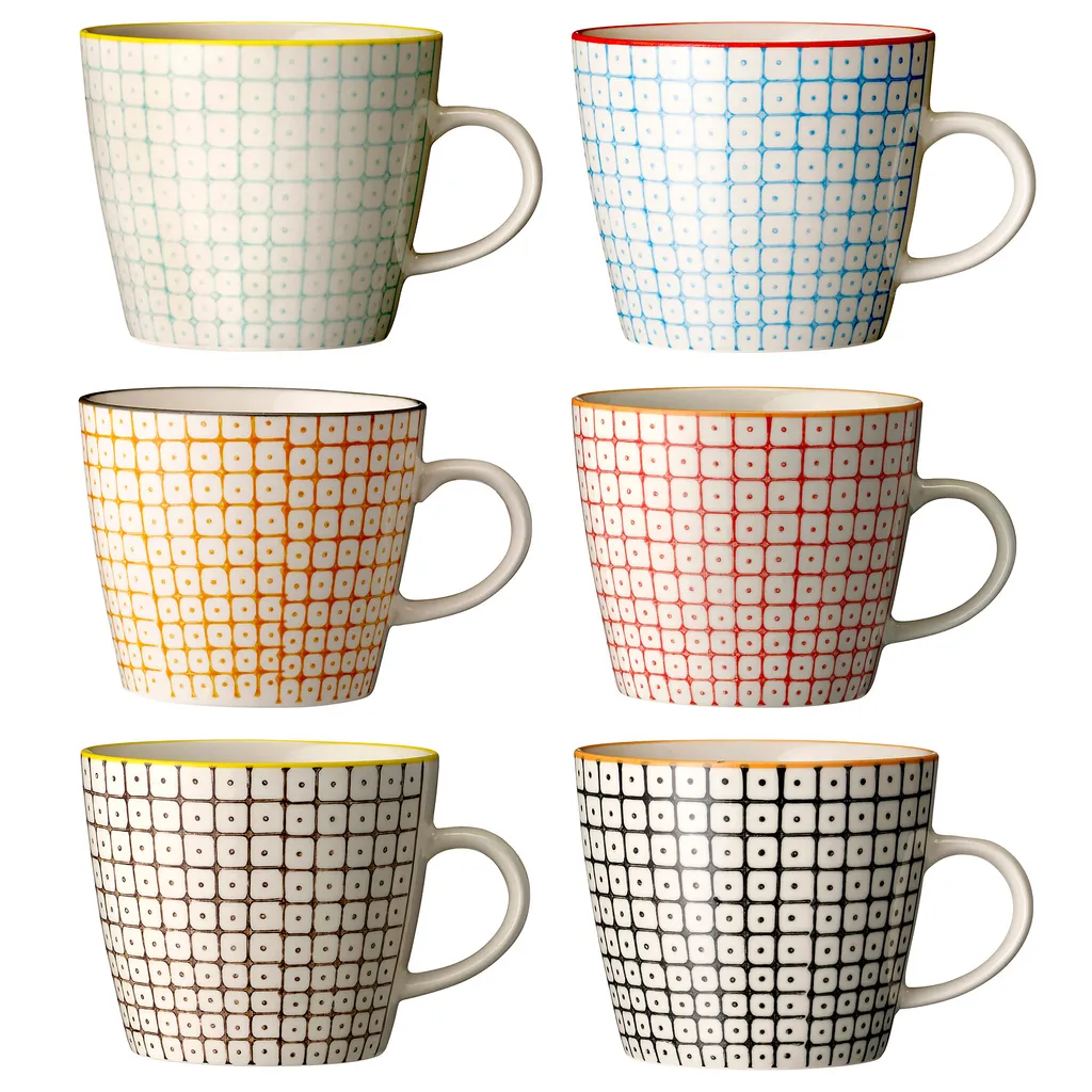 Set da 6 Mug Bloomingville Carla Multi - Stile Hygge per la tua Casa