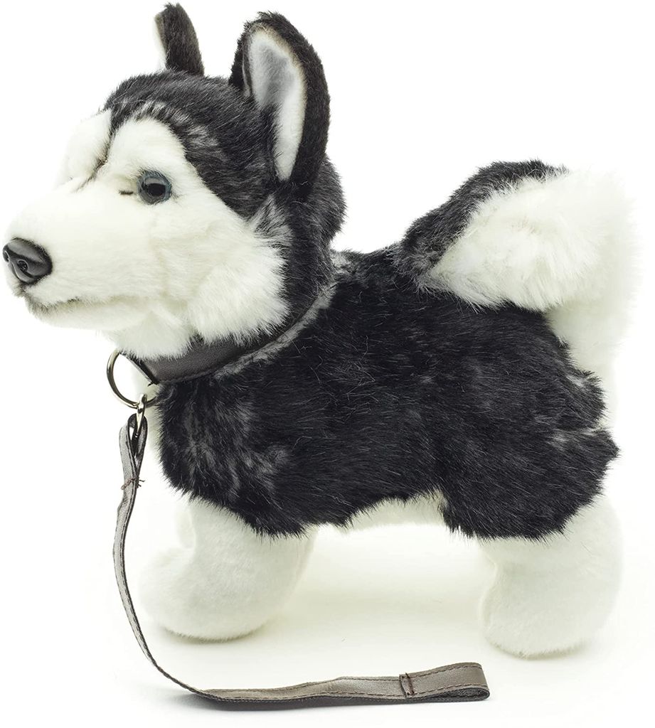 Uni-Toys – Husky Peluche Couché Avec Harnais, 62 Cm, Ultra Doux, Cadeau Idéal