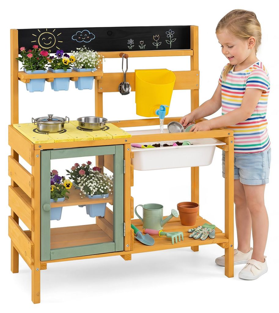 COSTWAY Matschküche Kinder Outdoor, Gartenspielküche mit Produktbild 