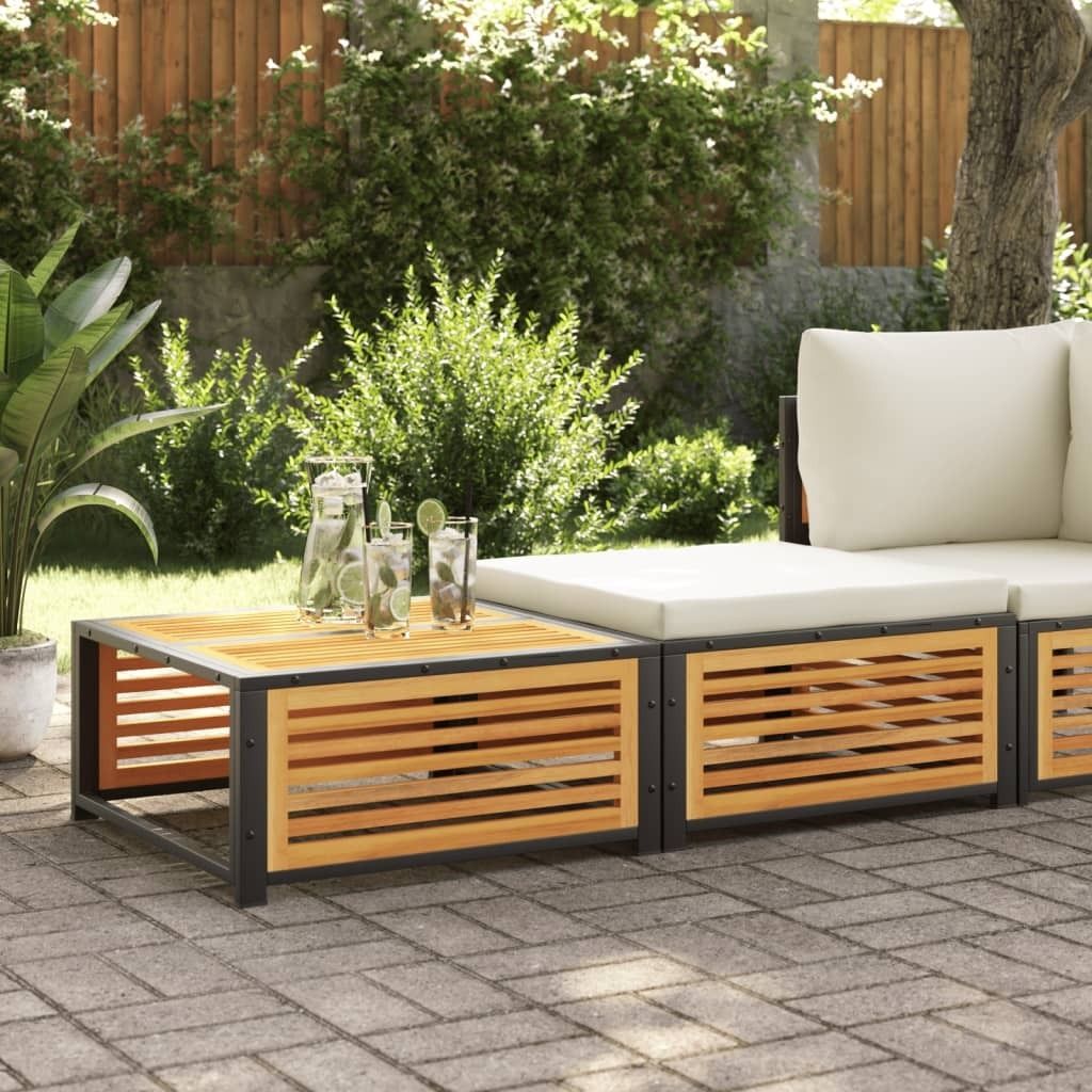 "2026 Promotion" Gartentisch mit Hocker Massivholz Akazie - Gartenstühle CC22331
