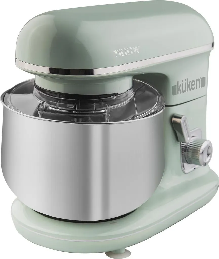 Robot Pâtissier Küken 34023 Vert - Mixeur 1100W Bol Inox 5L