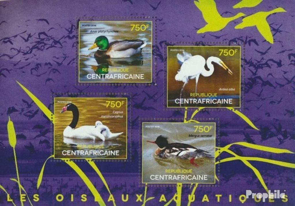 Briefmarken Zentralafrikanische Republik 2014 Mi 5005-5008 Produktbild 