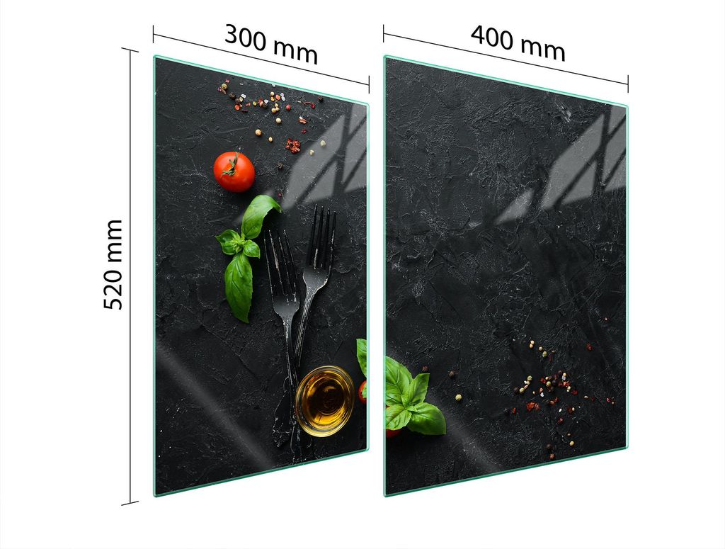 Glasschutzplatte Für Herd 70X52 Schiefer