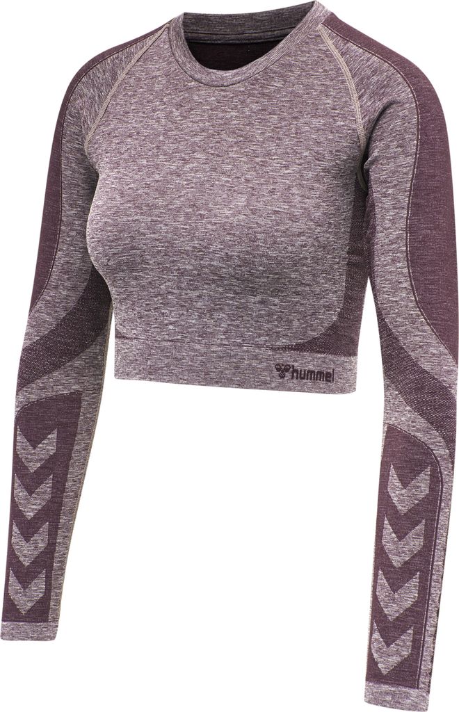 Hummel hmlKADY SEAMLESS T-SHIRT L/S - FUDGE MELANGE, Größe:XS