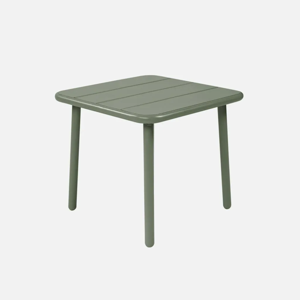 Tavolino da Giardino 45cm Verde Kaki Acciaio - Stile Bistrot Outdoor