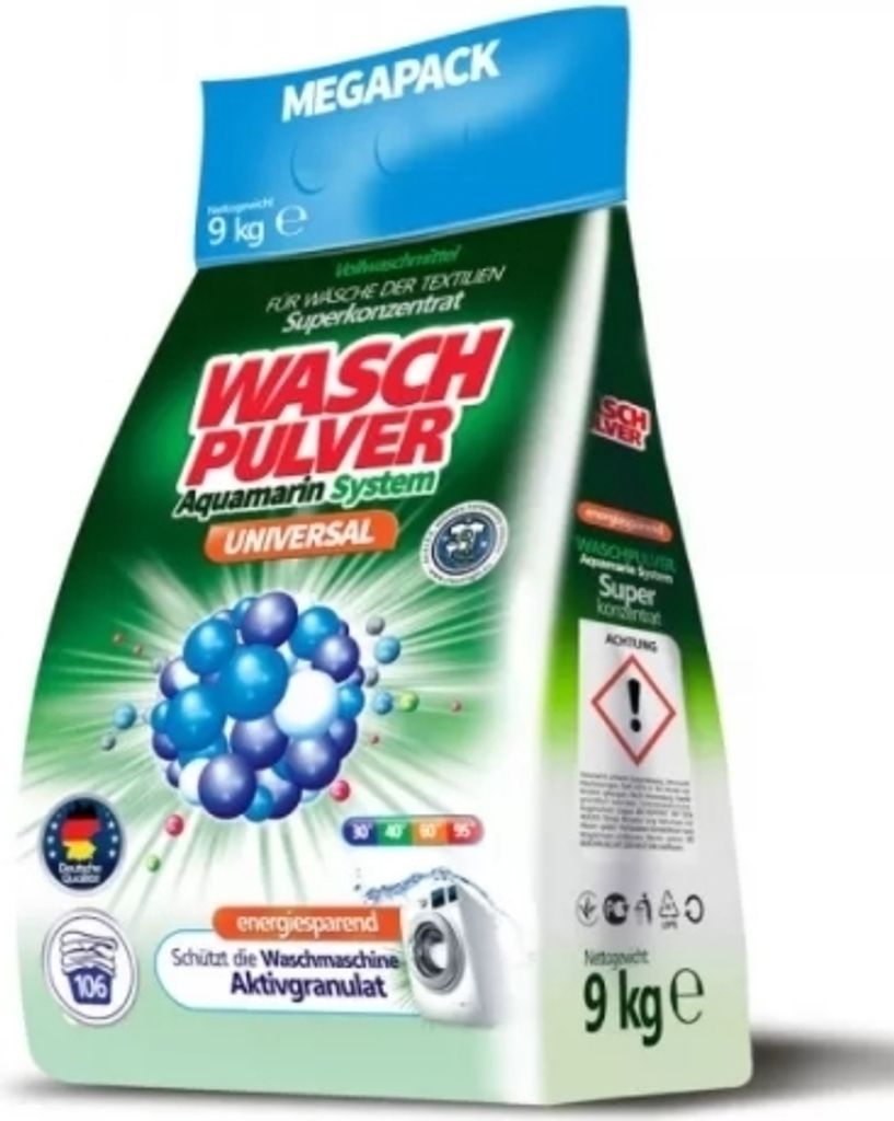 WaschPulver, Aquamarin Universal-Waschpulver, 9kg Produktbild 