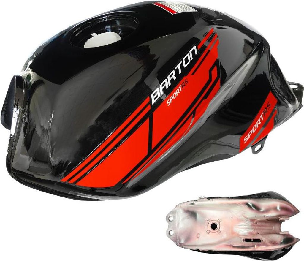 Kraftstofftank schwarz und rot für das Moped Sprint RS 2 / Euro 5