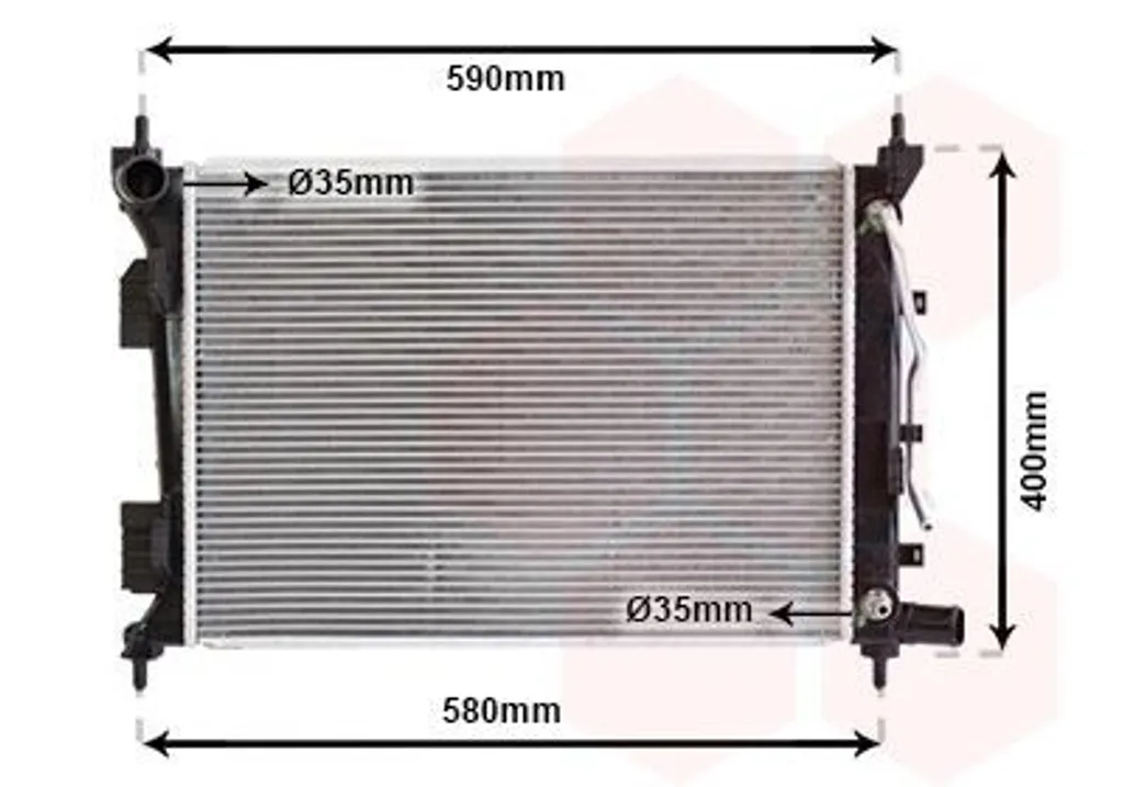 Radiateur moteur anti-surchauffe pour Hyundai i20 et Kia Rio 3 Van Wezel