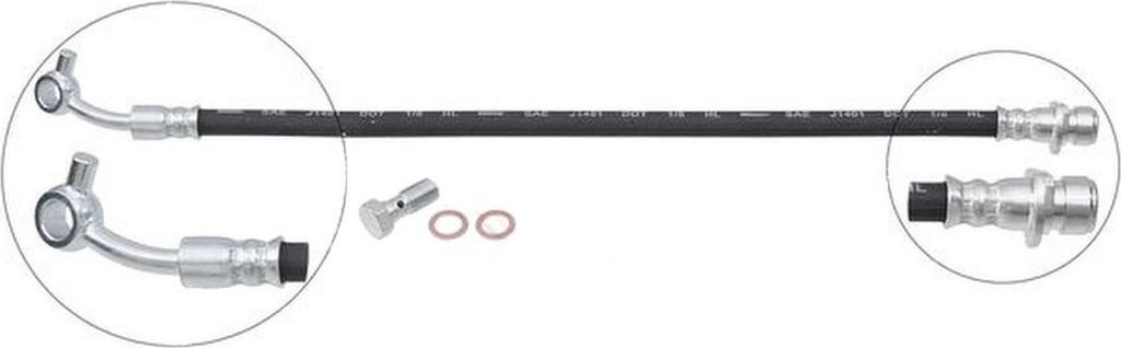 Bremsschlauch 400 mm INN M10x1.0 BANJO 10.0 mm A.B.S. für u.a. JAGUAR XF