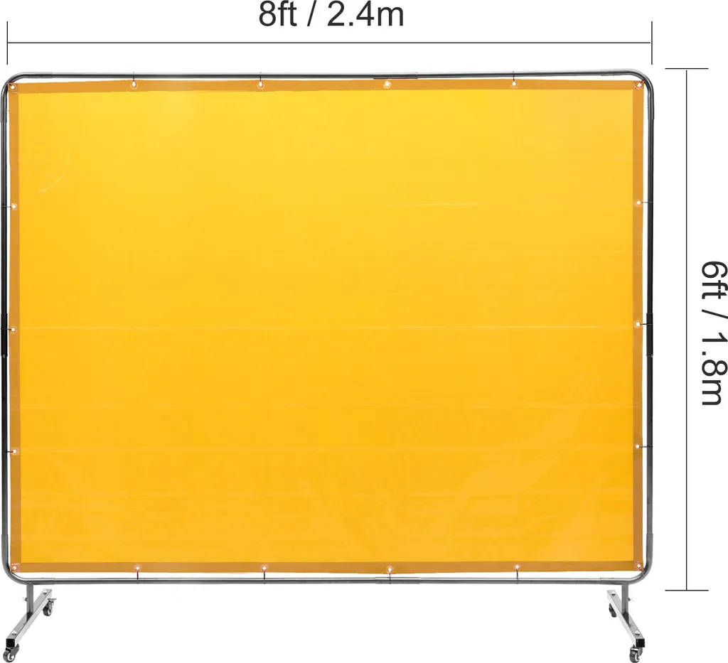 Rideau de protection pour soudure mobile en atelier avec cadre robuste - 8