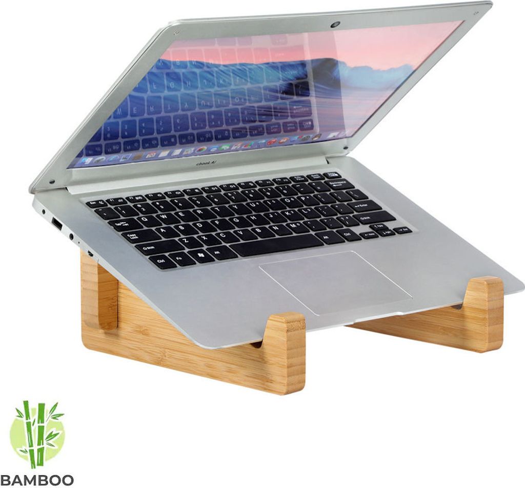 Laptopständer aus Bambusholz - Notebookständer aus Holz - Produktbild 2